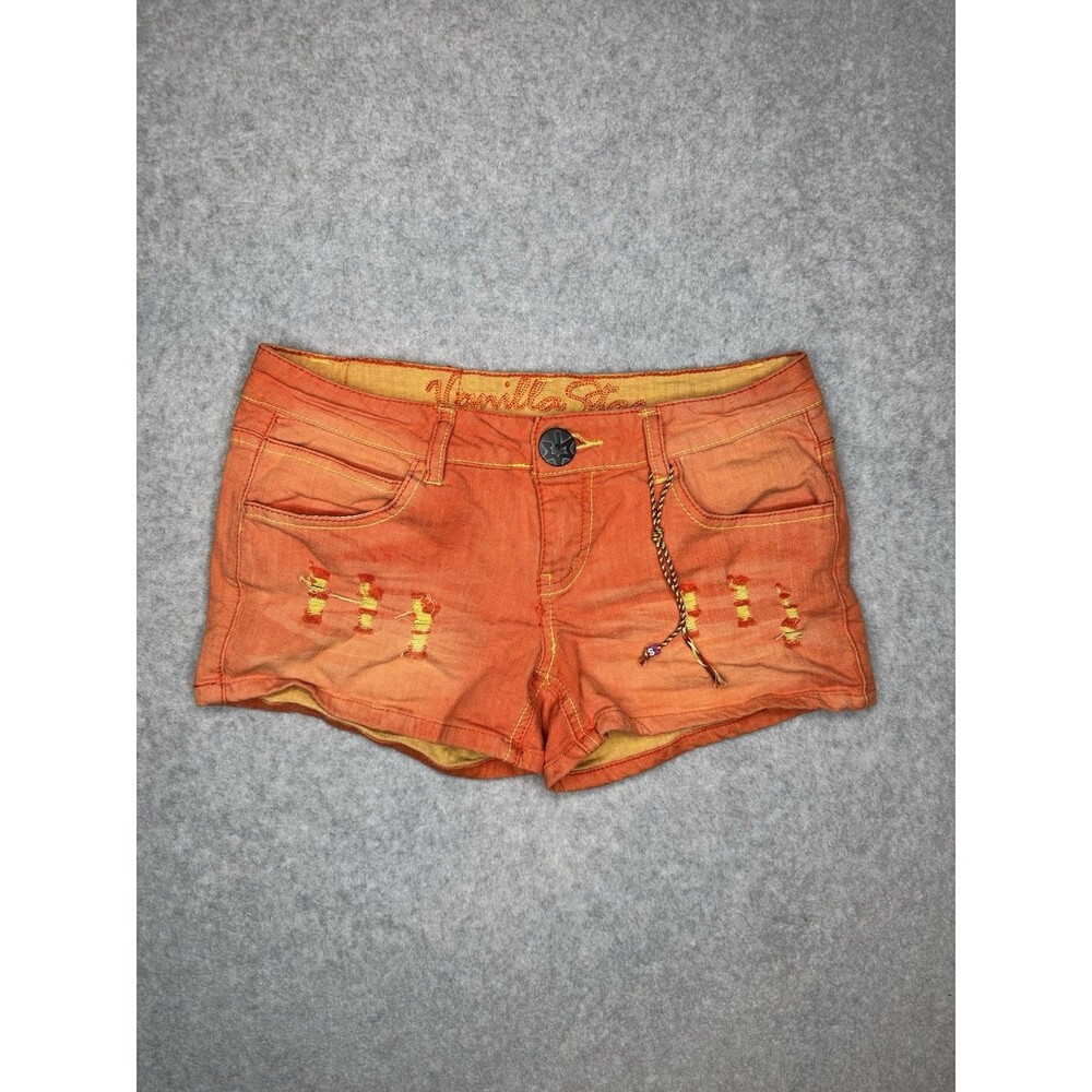 Vanilla Star Low Rise Shorts Youth 5 Womens XS / Small Orange Y2K